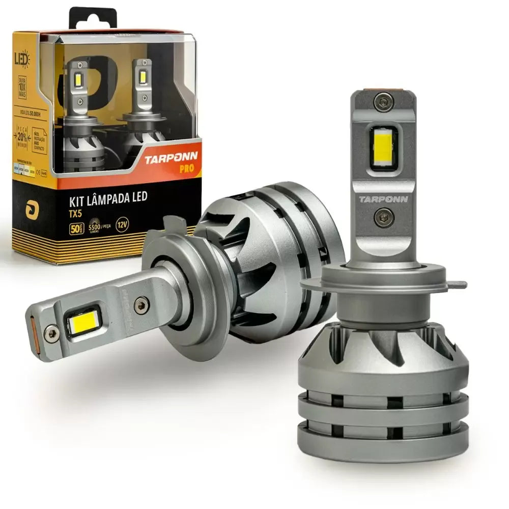 Kit Lâmpadas Led Tarponn TP-6122 TX5 Pro H7 6000k 50W Kit Lâmpadas Led Tarponn TP-6122 TX5 Pro H7 6000k 50W